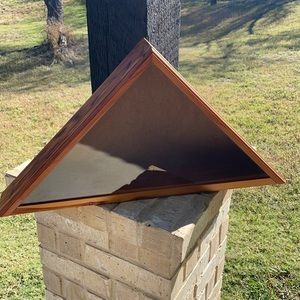 Cedar flag display case